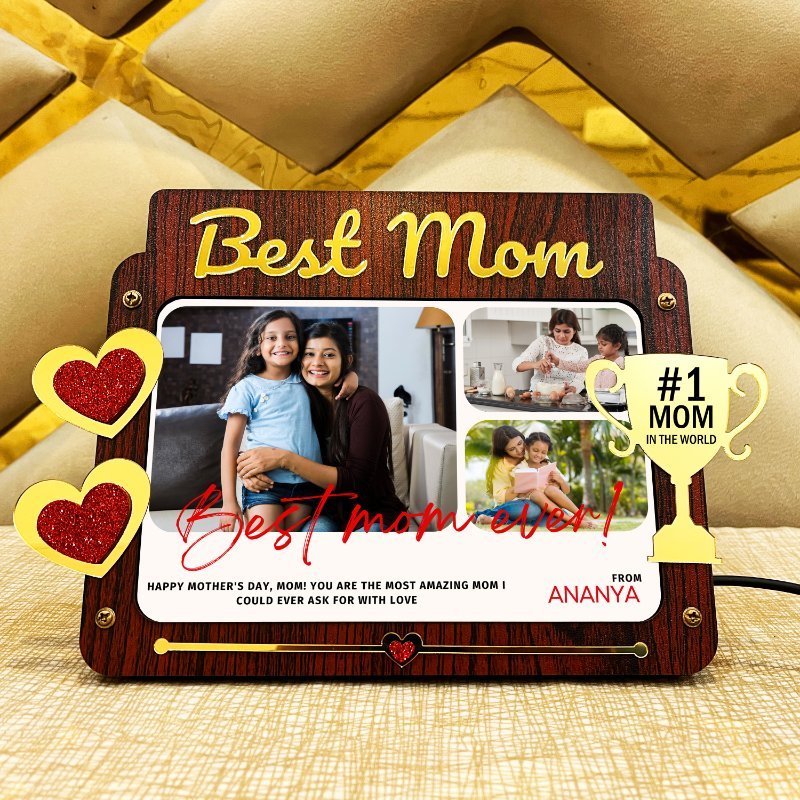 Best Mom Led Photo Frame - Gift For Mother - BM35-1 Best Mom Led Photo Frame - Gift For Mother - BM35-1