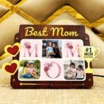 Best Mom Led Photo Frame - Gift For Mother - BM5-1