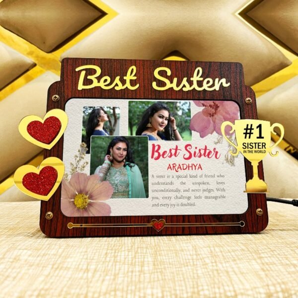 Best Sister Led Photo Frame - Gift For Sister - BS11-1