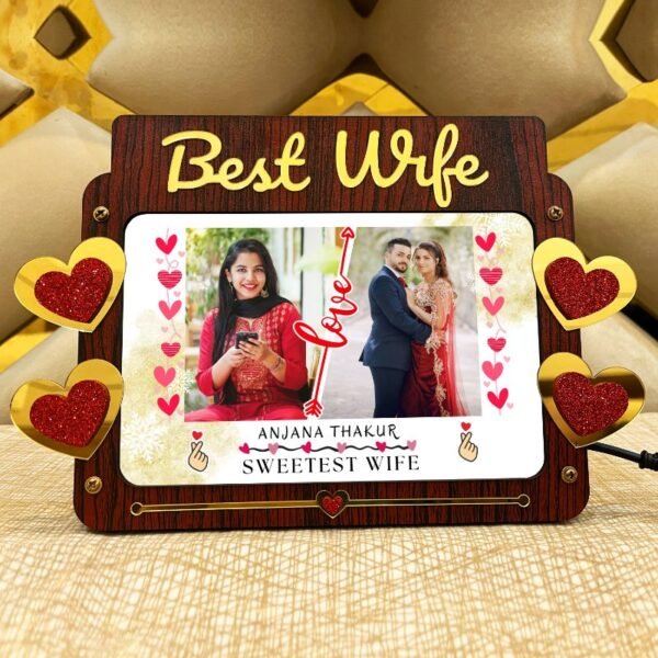 Best Wife Led Photo Frame - Gift For Wife - BW17-1