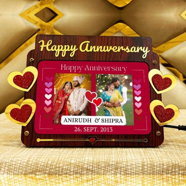 Happy Anniversary Led Photo Frame - Anniversary Gift - HA27-1
