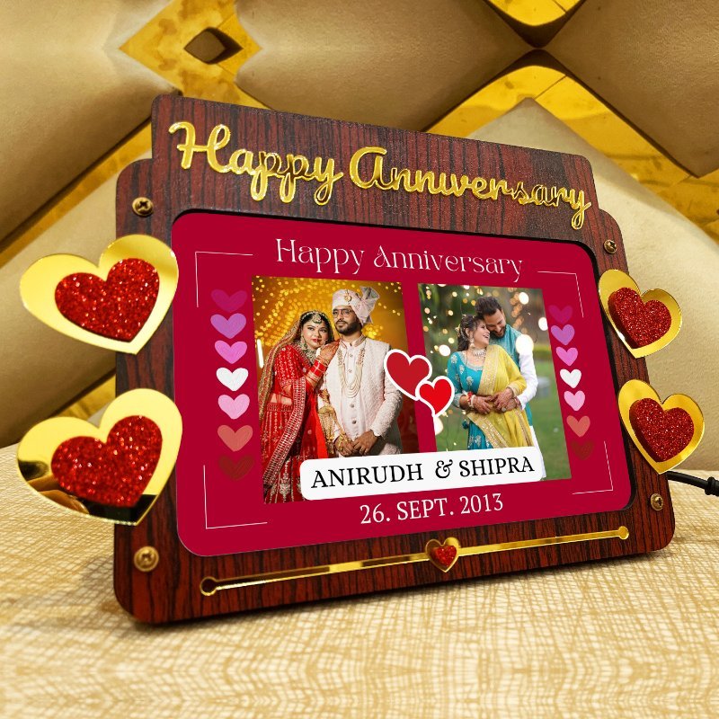 Happy Anniversary Led Photo Frame - Anniversary Gift - HA27-2