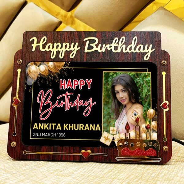 Happy Birthday Led Photo Frame - Birthday Gift - HB2-1