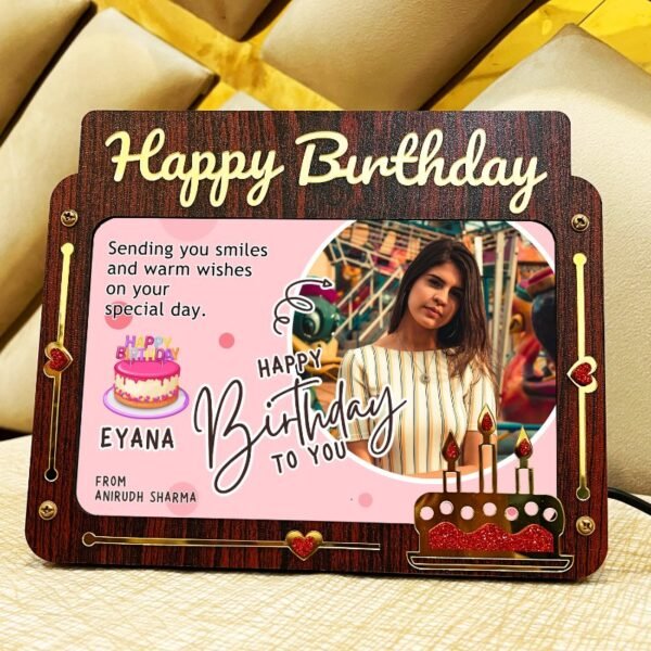 Happy Birthday Led Photo Frame - Birthday Gift - HB3-1