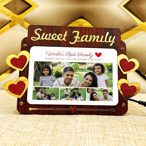 Sweet Family Led Photo Frame - Gift for Mother Father Brother Sister Wife Husband - SF7-1